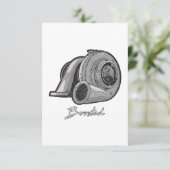 Carte De Remerciements Réglage Turbo Boosted (Debout devant)