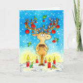 Carte De Remerciements Reinder de Noël (Devant)