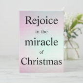 Carte De Remerciements Rejoice In The Miracle Of Christmas (Debout devant)