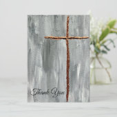 Carte de remerciements religieuse (Debout devant)