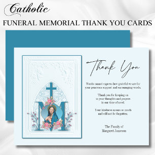 Carte De Remerciements Religieux Catholique Vierge Marie Condolence