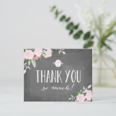 Carte de remerciements religieux de tableau floral (Debout devant)