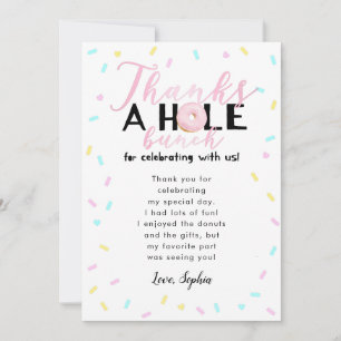 Carte De Remerciements Remercie une fête d'anniversaire entière de thème