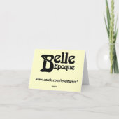 Carte De Remerciements Remerciement Art nouveau floral Bourgogne (Dos)