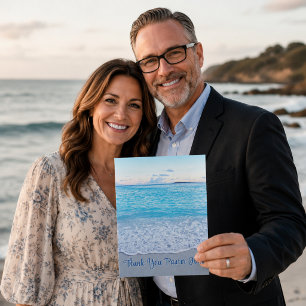 Carte De Remerciements Remerciement au Pasteur Ocean Blue Beach