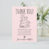 Carte De Remerciements Remerciement Bleu pour Baby Shower Fantaisiste pou (Debout devant)