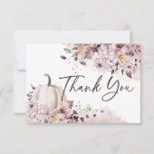 Carte De Remerciements Remerciement bohème de mariage d'automne pour tomb (Devant)