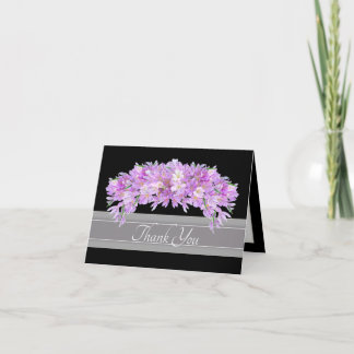 Carte De Remerciements Remerciement Chic Floral Botanique Crocus Rose Vio