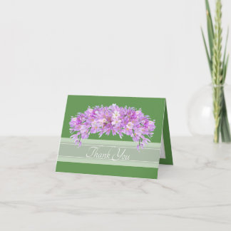 Carte De Remerciements Remerciement Chic Floral Botanique Crocus Rose Vio
