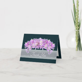 Carte De Remerciements Remerciement Chic Floral Botanique Crocus Rose Vio