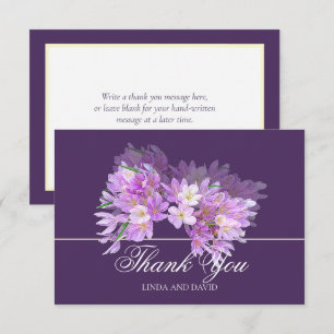 Carte De Remerciements Remerciement Chic Moderne de Mariage Fleur de Croc