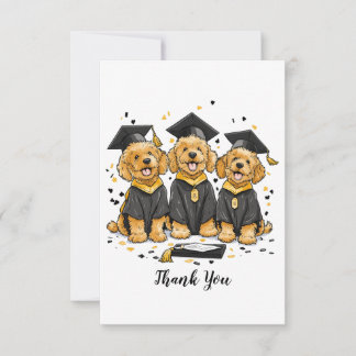 Carte De Remerciements Remerciement Chiens Goldendoodle de Remise de Dipl