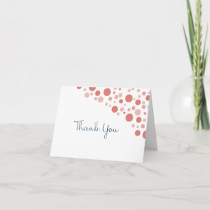 Carte De Remerciements Remerciement Confettis Corail