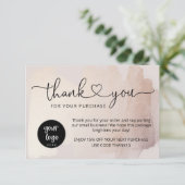 Carte De Remerciements Remerciement d'affaires pour la commande Insert Bl (Debout devant)