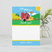 Carte De Remerciements Remerciement d'anniversaire d'animal de basse-cour (Debout devant)