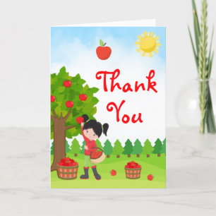 Carte De Remerciements Remerciement d'anniversaire pour une fille aux che