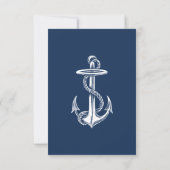 Carte De Remerciements Remerciement de Baby Shower Ancre Blanc Nautical (Dos)