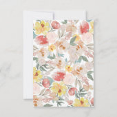 Carte De Remerciements Remerciement de baby shower aquarelle citrouille (Dos)