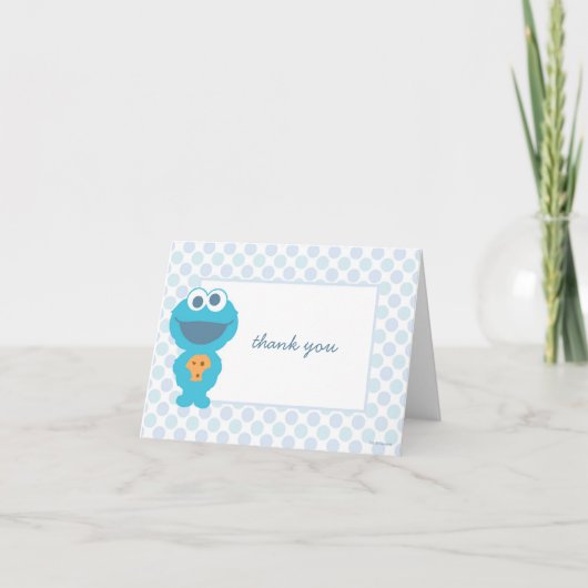 Carte De Remerciements Remerciement de Baby Shower Cookie Monster (Devant)