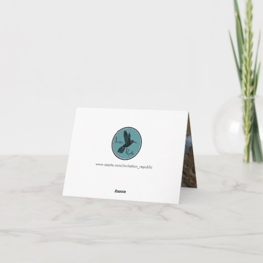 Carte De Remerciements Remerciement de Baby Shower de plage Heart In The  (Dos)