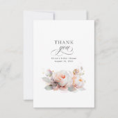 Carte De Remerciements Remerciement de Baby Shower Floral Botanique (Devant)