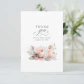 Carte De Remerciements Remerciement de Baby Shower Floral Botanique (Debout devant)