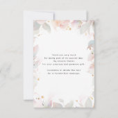 Carte De Remerciements Remerciement de Baby Shower Floral Botanique (Dos)