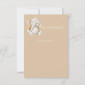 Carte De Remerciements Remerciement de Baby Shower pour Aquarelle d'Éléph (Dos)