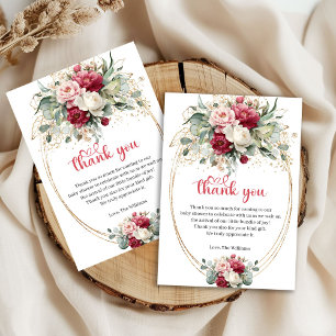 Carte De Remerciements Remerciement de Baby Shower pour la végétation de