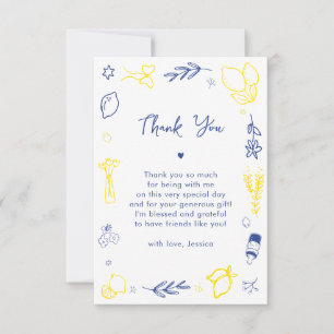 Carte De Remerciements Remerciement de Baby Shower pour le Main Squeeze é