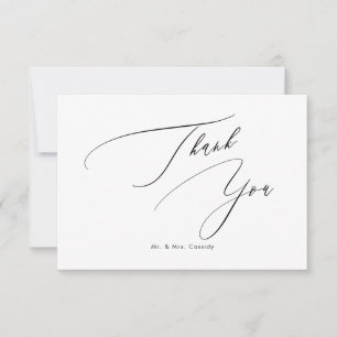Carte De Remerciements Remerciement de calligraphie Luxe Élégant de PixDe
