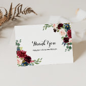 Carte De Remerciements Remerciement de Fête de Fiançailles Automne Rustiq