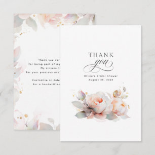 Carte De Remerciements Remerciement de Fête de Mariage Floral Botanique