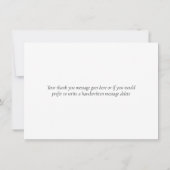 Carte De Remerciements Remerciement de feuillage d'eucalyptus de bois (Dos)