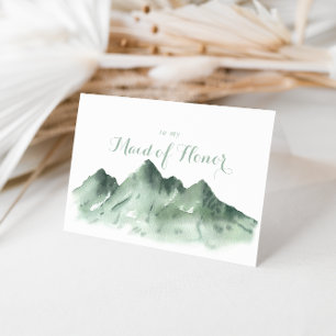Carte De Remerciements Remerciement de la fête de mariage de Green Mounta