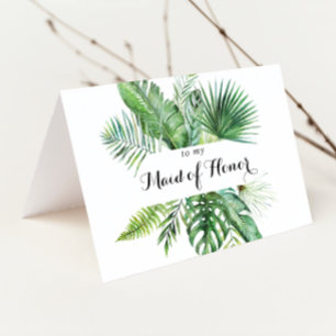 Carte De Remerciements Remerciement de la fête de mariage tropicale de de