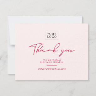 Carte De Remerciements Remerciement de l'ensemble commercial avec lettrag
