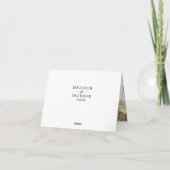 Carte De Remerciements Remerciement de mariage à cadre floral pourpre et (Dos)