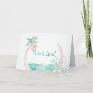 Carte De Remerciements Remerciement de mariage à la plage Ocean Breeze