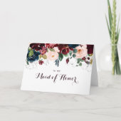 Carte De Remerciements Remerciement de mariage automnal illustré aquarell (Devant)