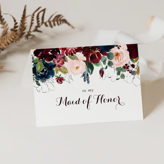 Carte De Remerciements Remerciement de mariage automnal illustré aquarell