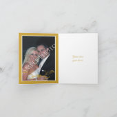 Carte De Remerciements Remerciement de mariage avec initiales dans un cad (Intérieur)