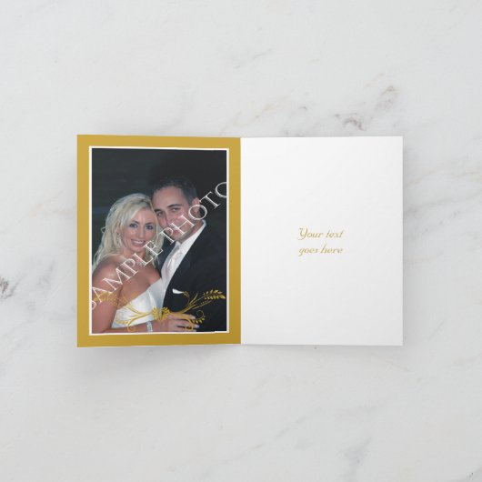 Carte De Remerciements Remerciement de mariage avec initiales dans un cad (Intérieur)