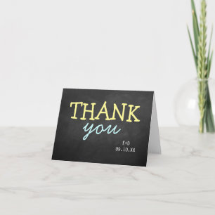 Carte De Remerciements Remerciement de mariage avec typographie moderne s
