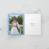 Carte De Remerciements Remerciement de mariage bleu vert de l'Hippocampe (Intérieur)