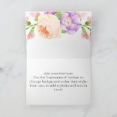 Carte De Remerciements Remerciement de mariage chic floral aquarelle (Intérieur)