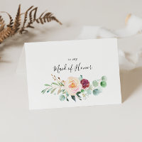 Remerciement de mariage contemporain Eucalyptus