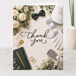 Carte De Remerciements Remerciement de mariage de golf