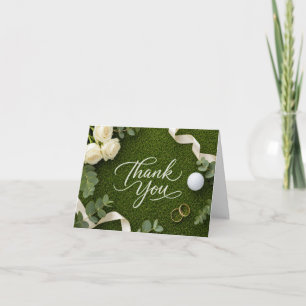 Carte De Remerciements Remerciement de mariage de golf écrit à la main su