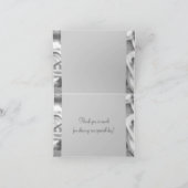 Carte De Remerciements Remerciement de mariage de motard élégant noir et (Intérieur)